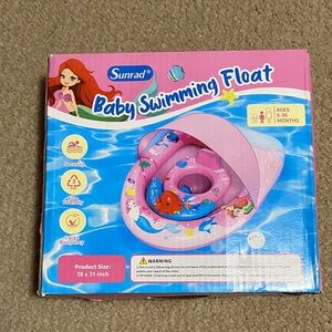 Sunrad NWT Baby inflatable Swimming Float boat  for ages 6mo - 36mo ¥